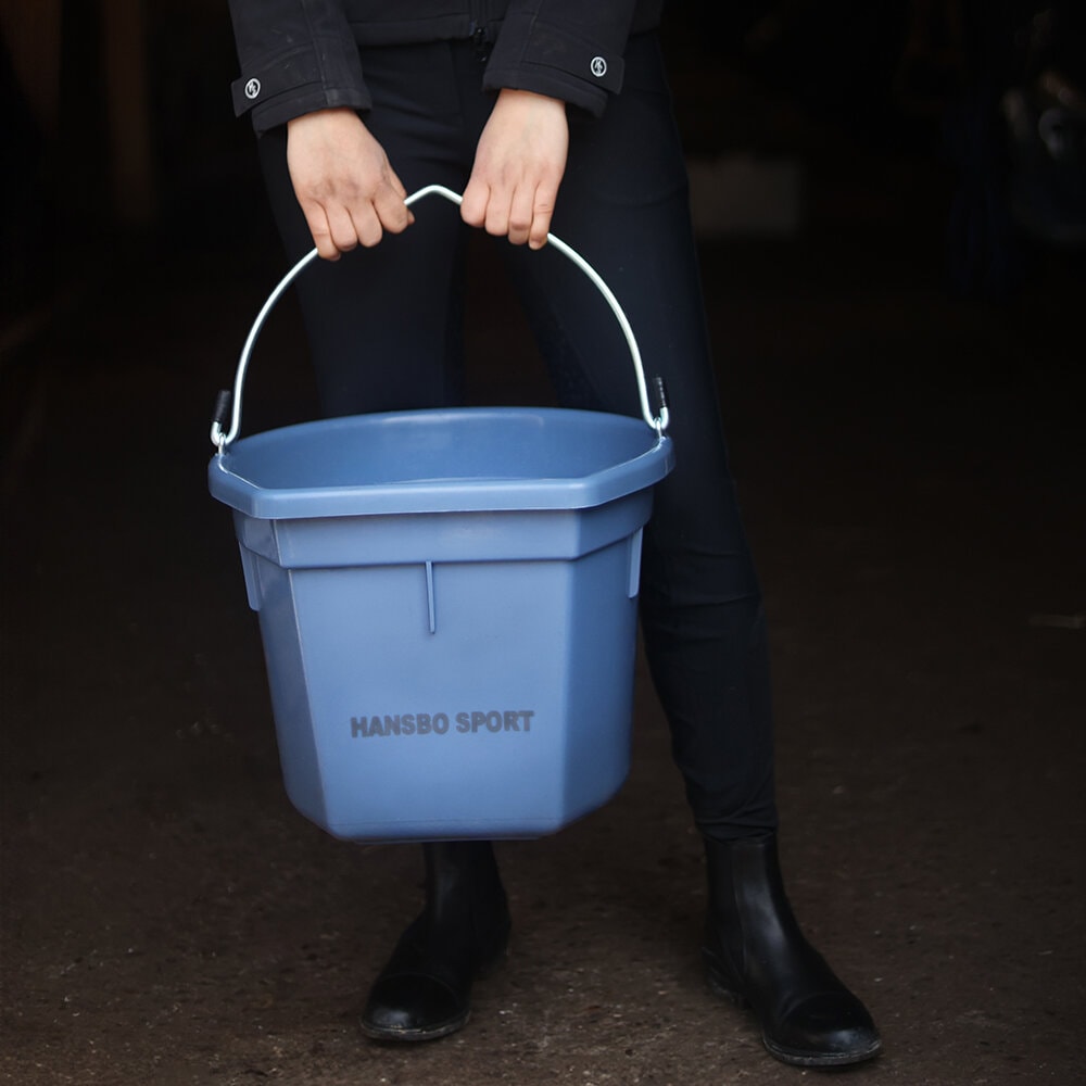 Hink med flat sida 20L Duvblå