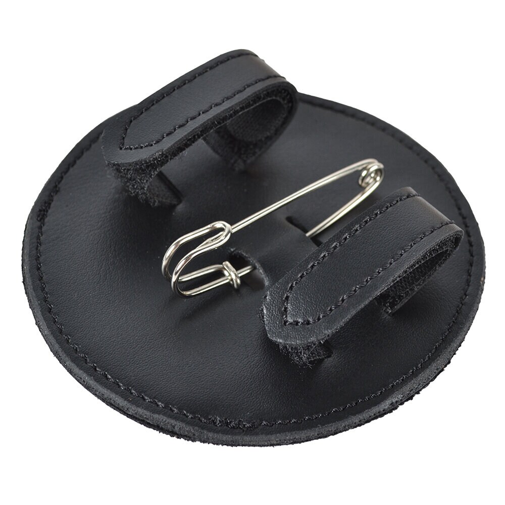 Nummerlapp Veganläder 2-pack Svart m. Strass