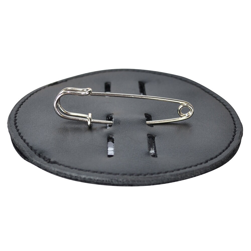 Nummerlapp Veganläder 2-pack Svart m. Strass