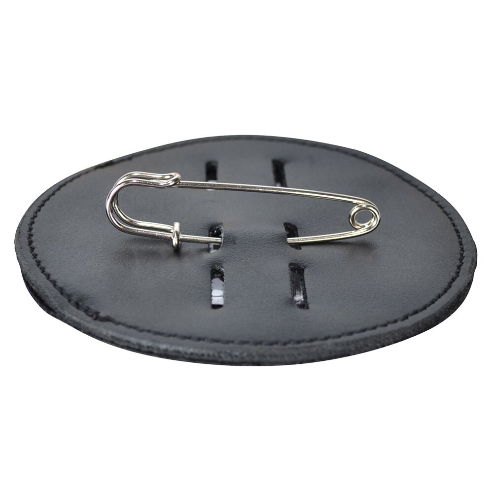 Nummerlapp Veganläder 2-pack Svart