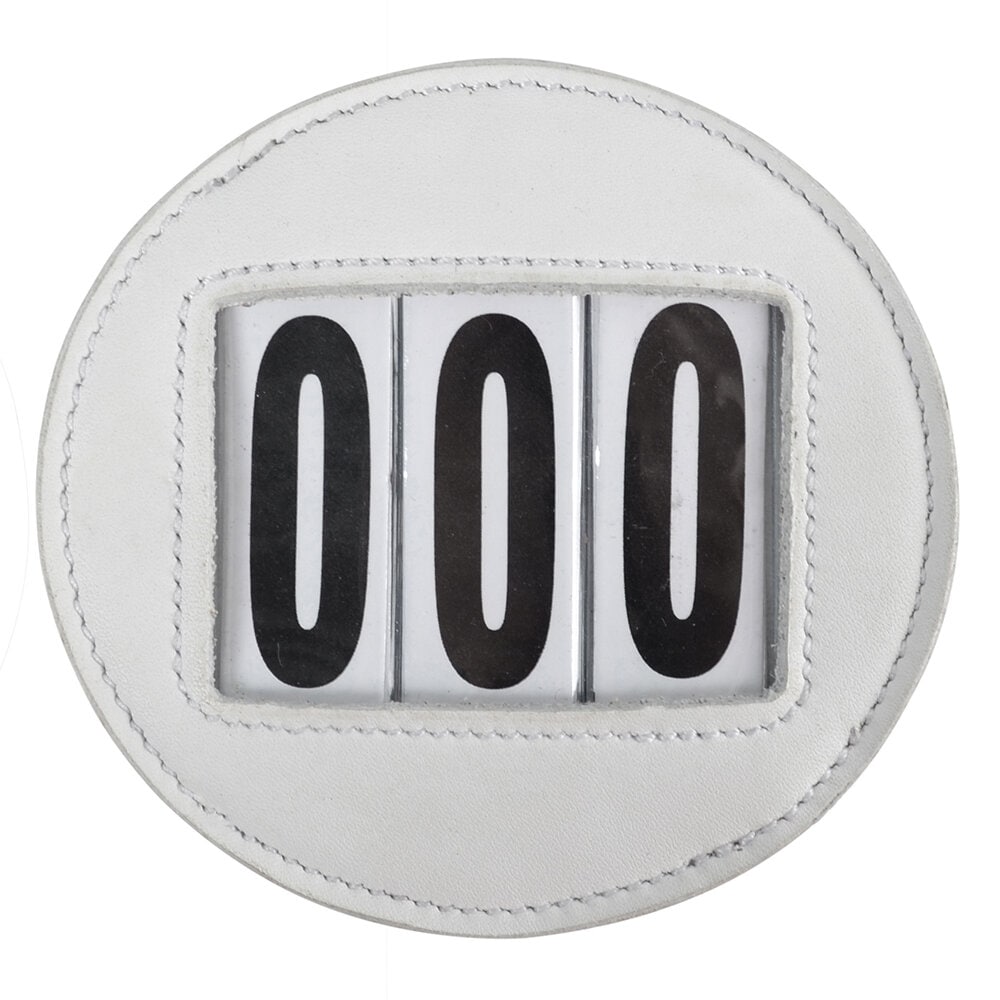 Nummerlapp Rund 3-siffror Vit