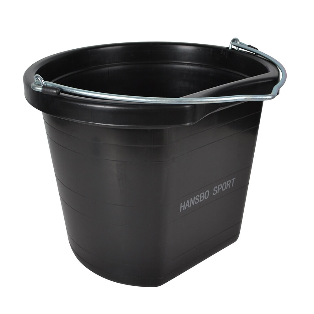 Hink med flat sida 12L Svart